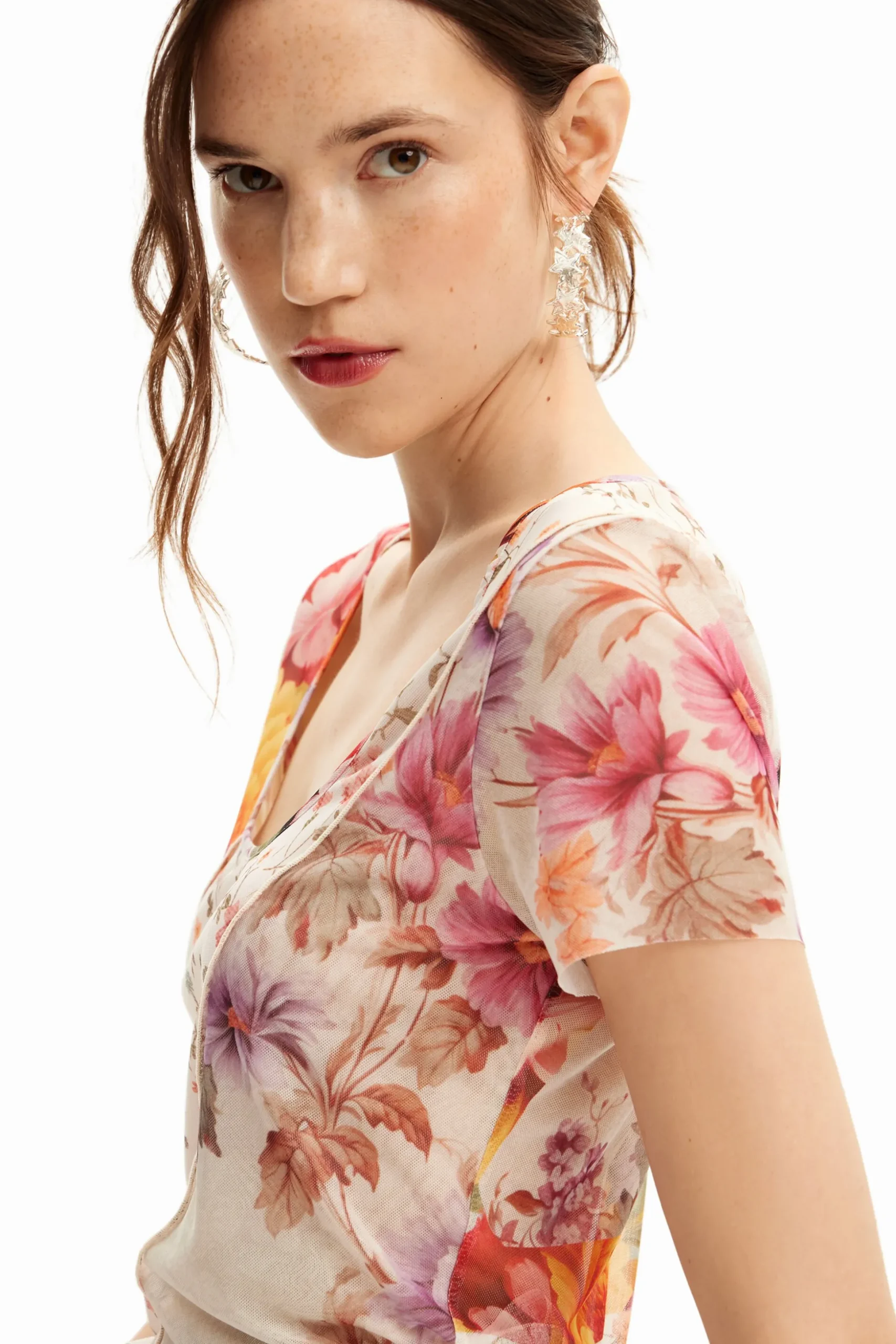 Tulle flower T-shirt