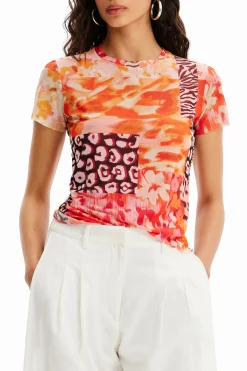 Tulle patch T-shirt