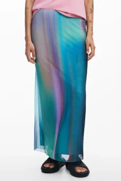 Tulle skirt with gradient effect