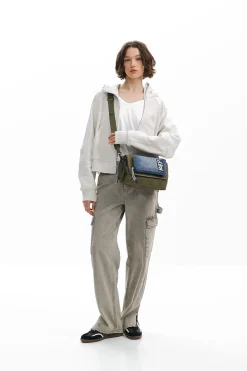 Two-tone crossbody bag