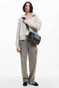 Two-tone crossbody bag