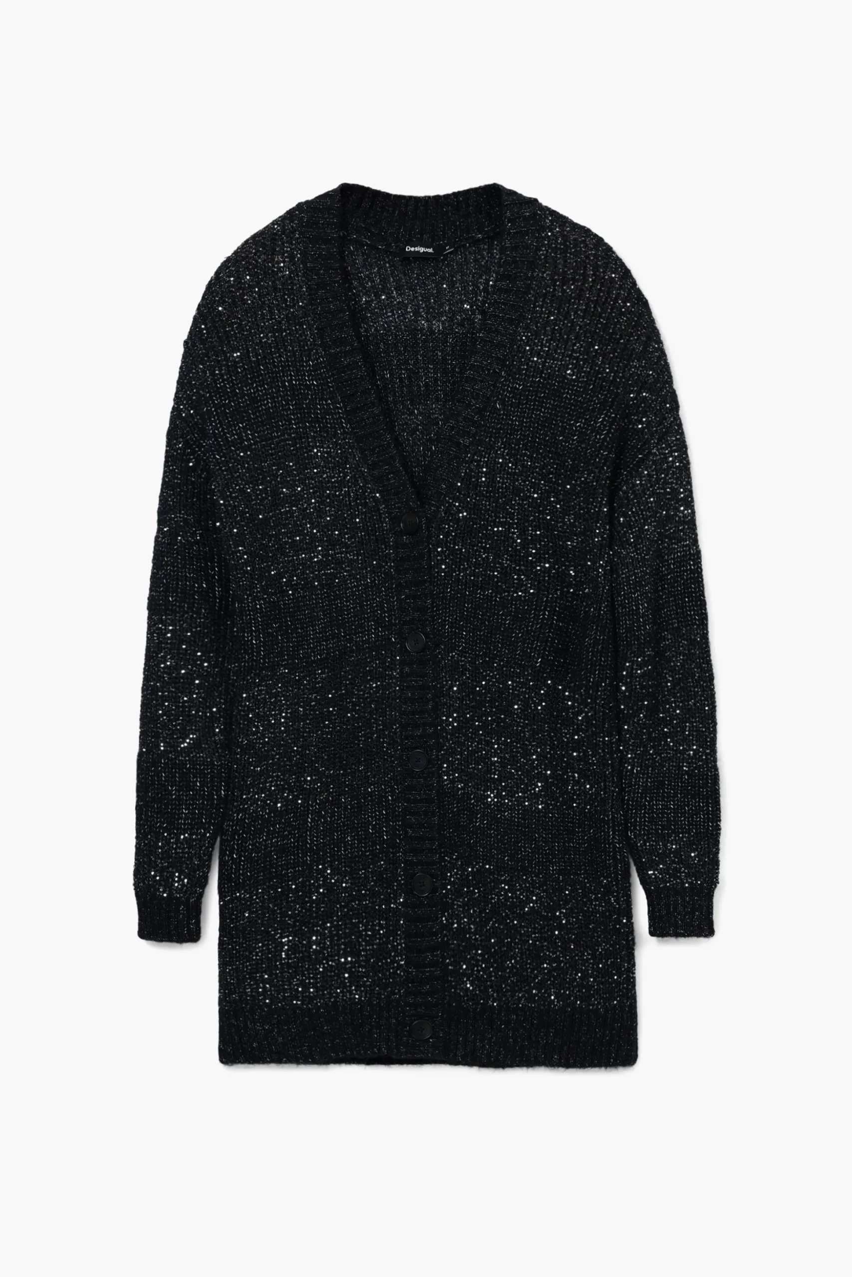 V-neck knit jacket