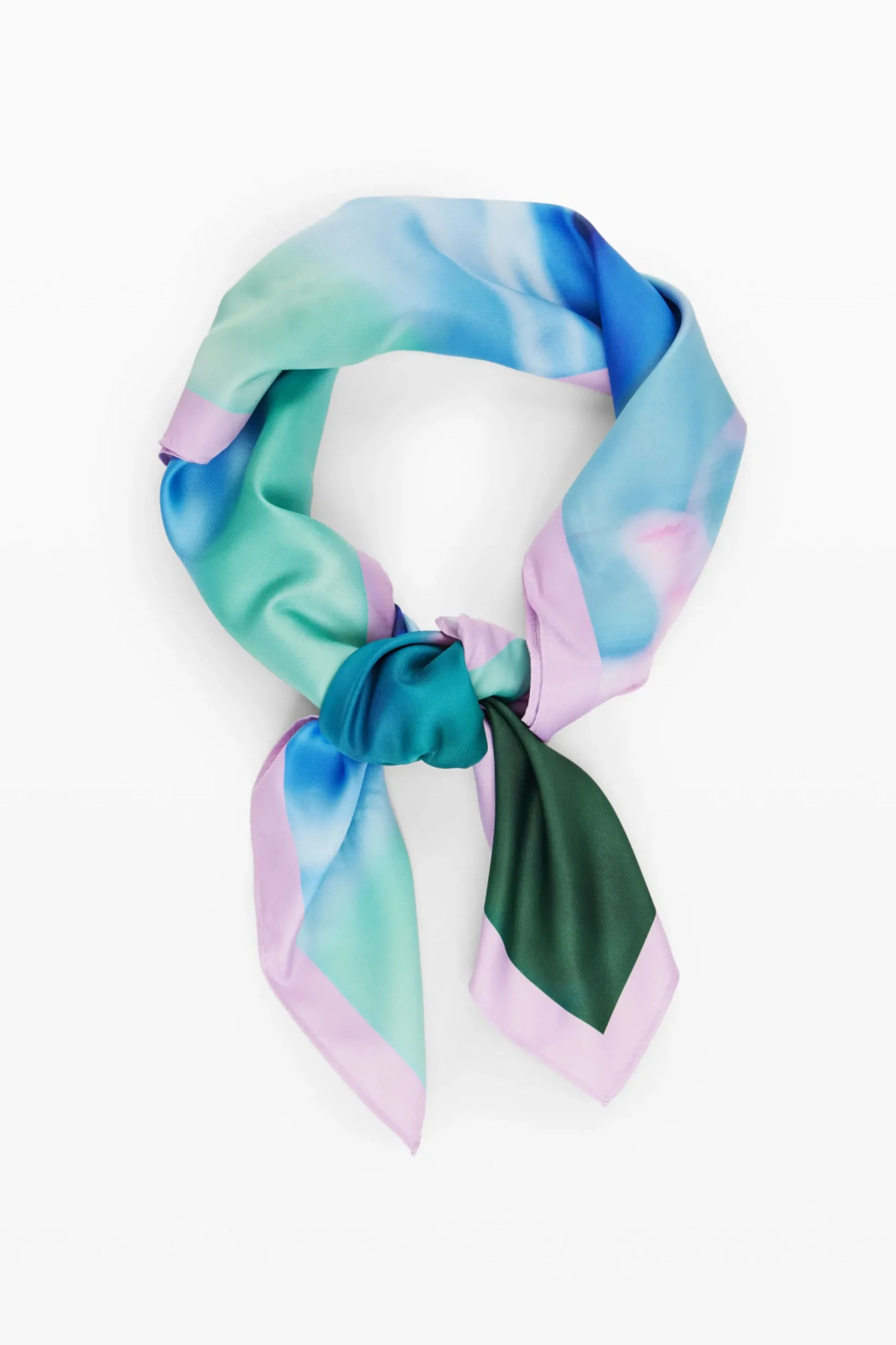 Watercolor floral scarf