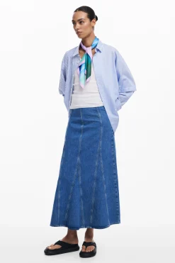 Watercolor floral scarf