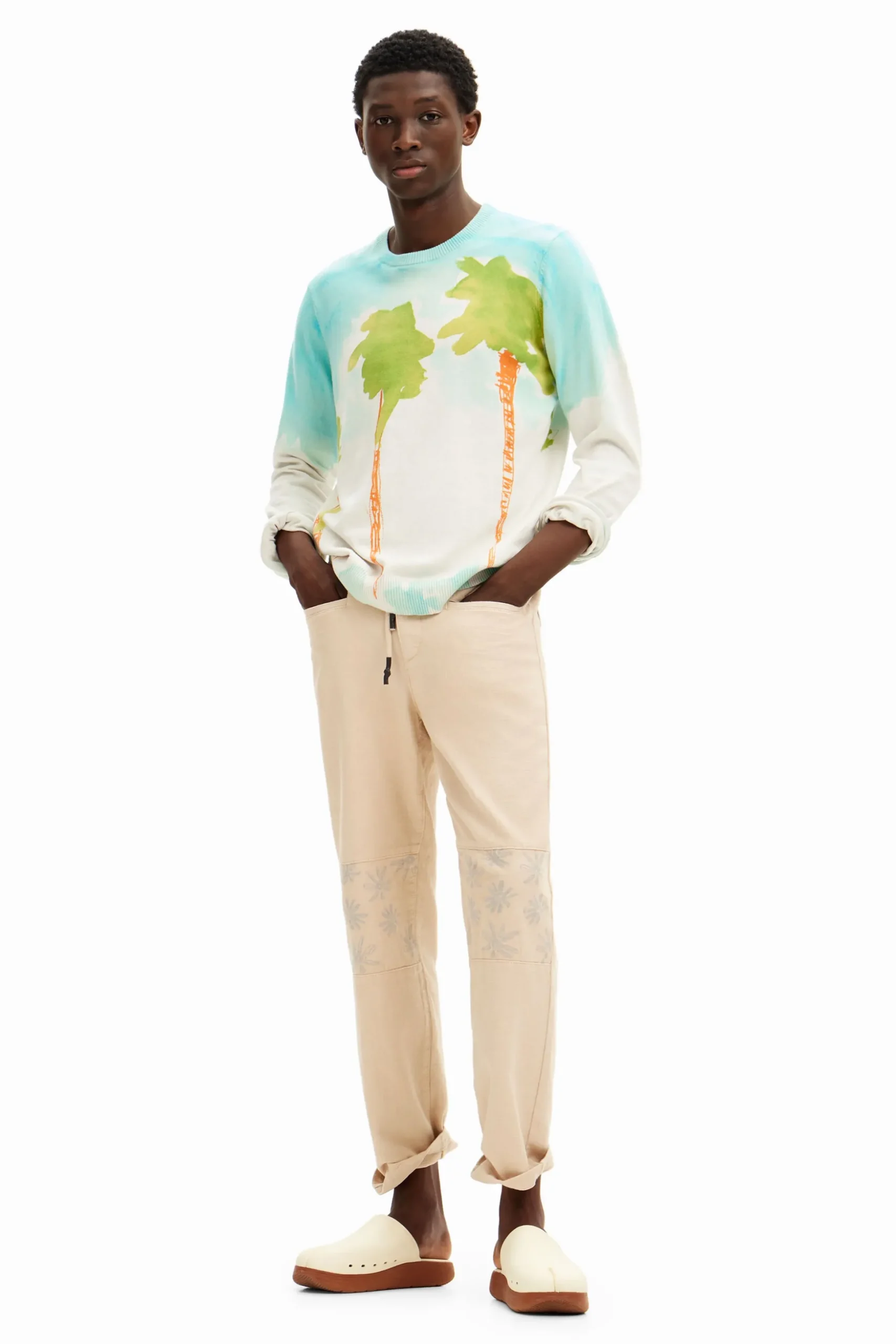 Watercolor knit sweater