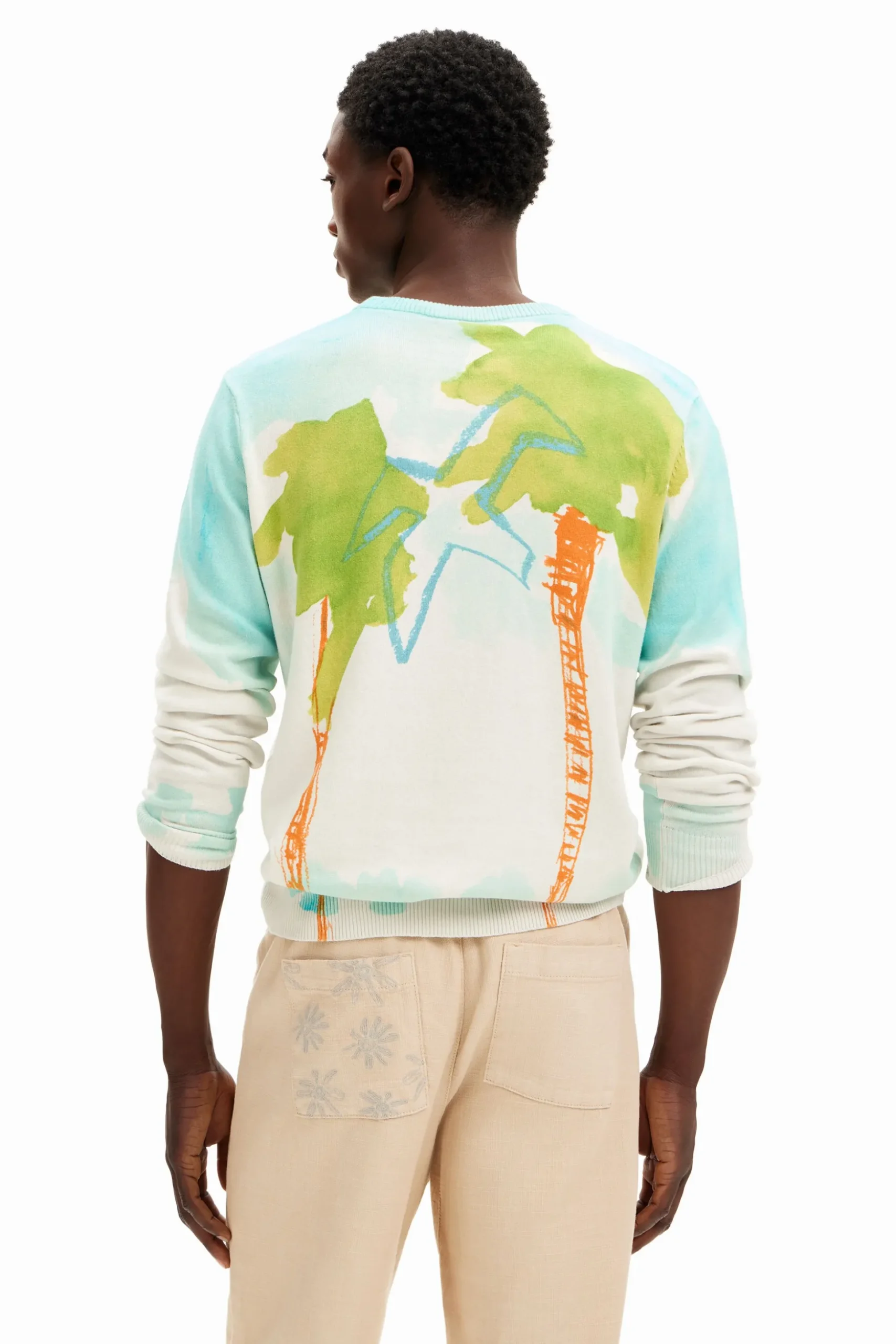 Watercolor knit sweater