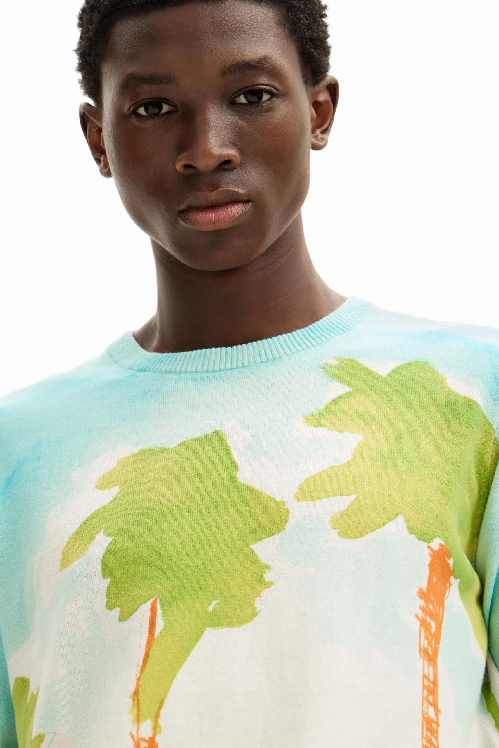 Watercolor knit sweater