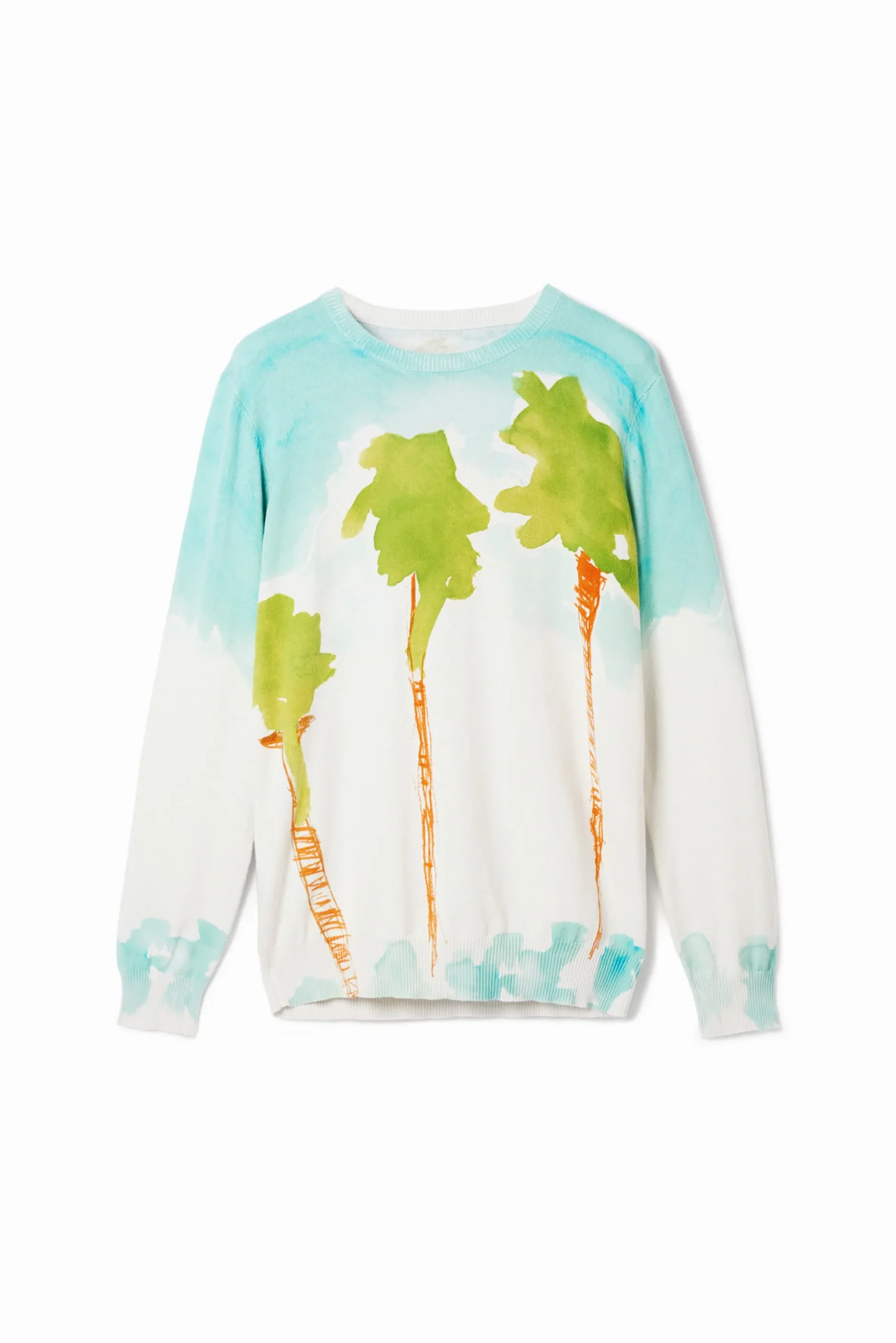 Watercolor knit sweater