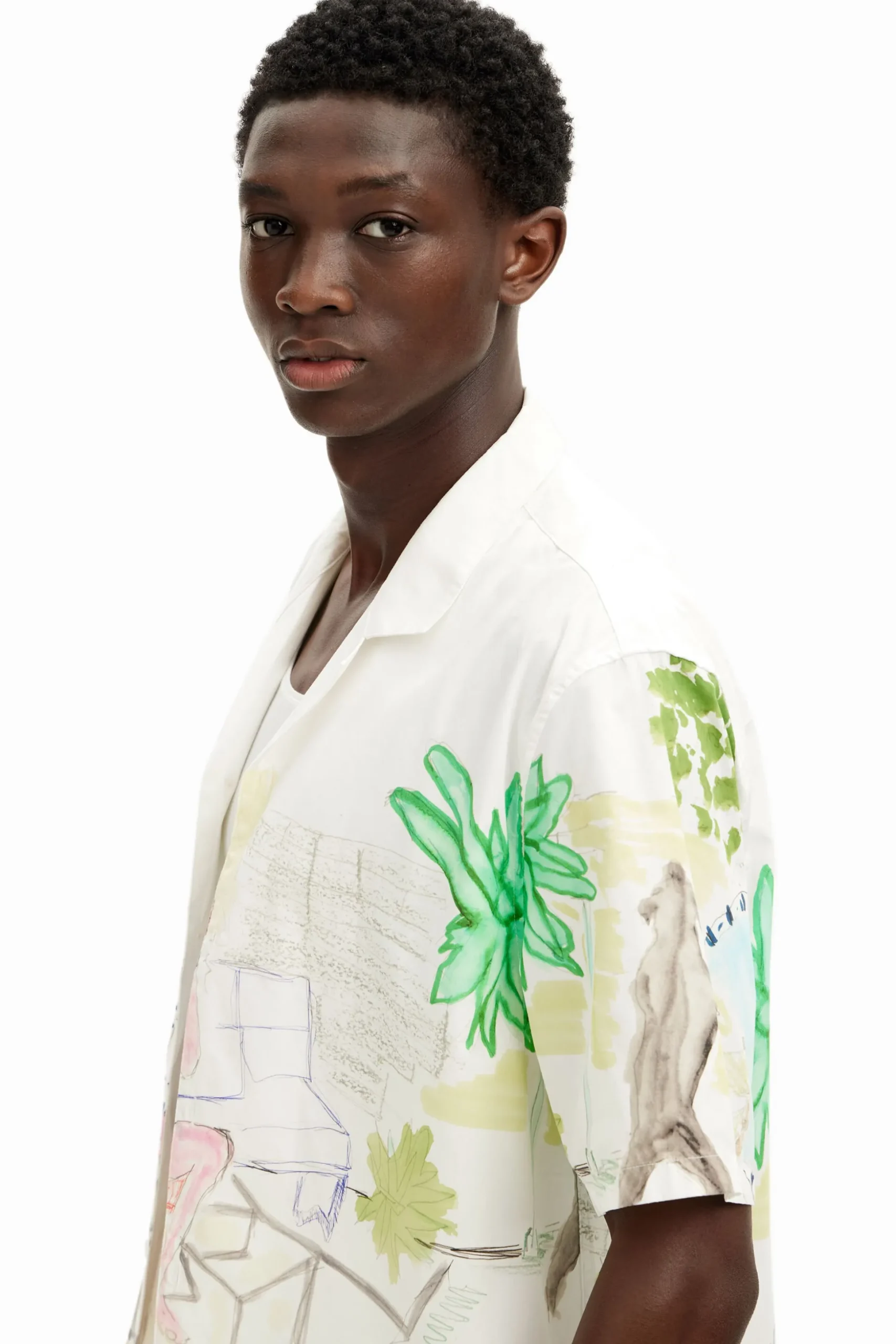 Watercolor print shirt