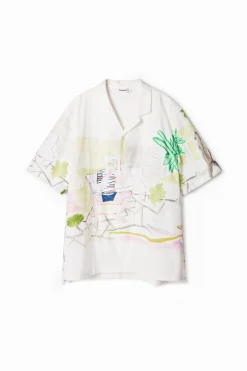Watercolor print shirt