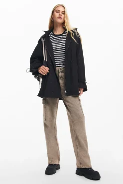 Waterproof parka hood