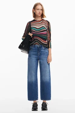 Wavy striped sweater