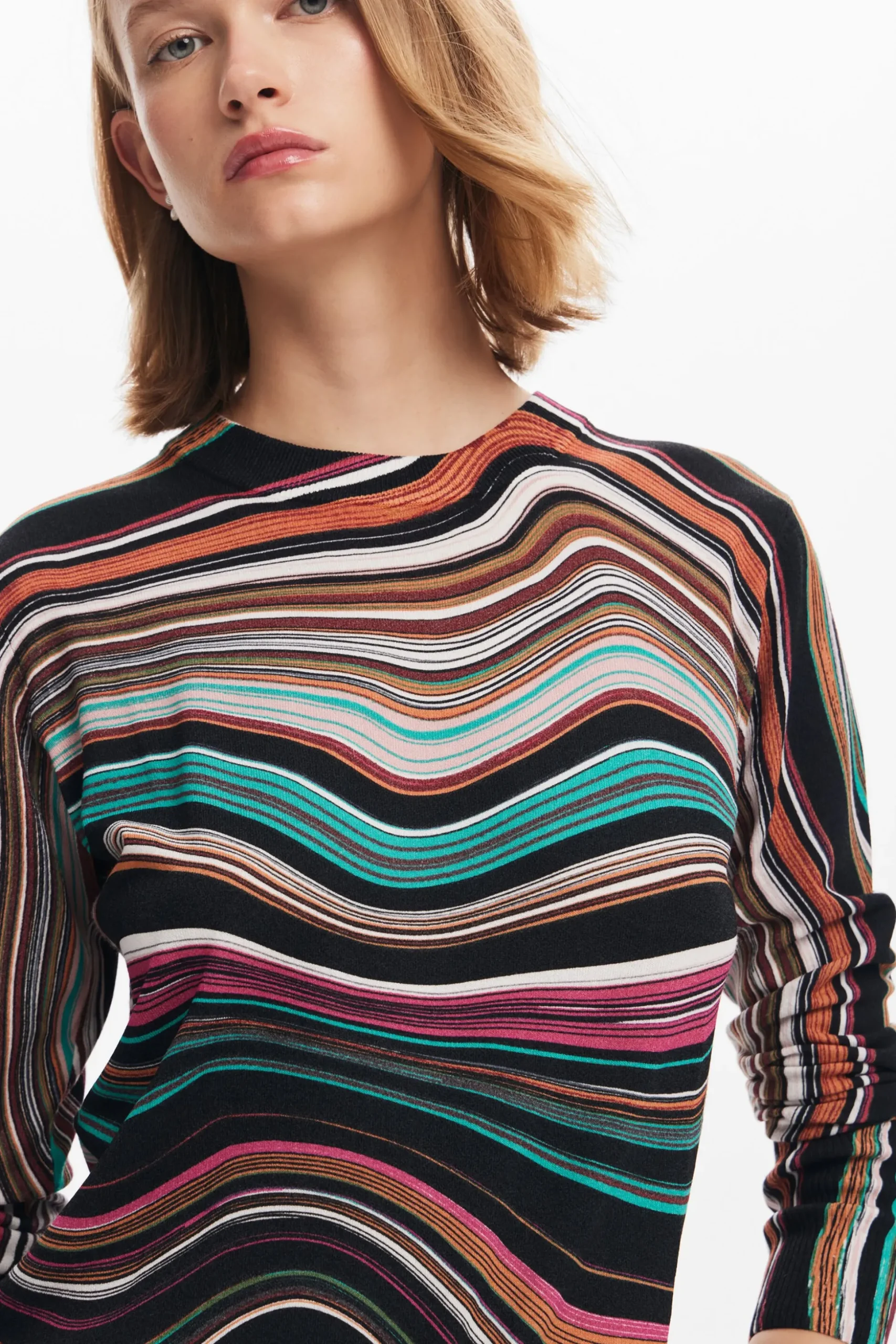 Wavy striped sweater