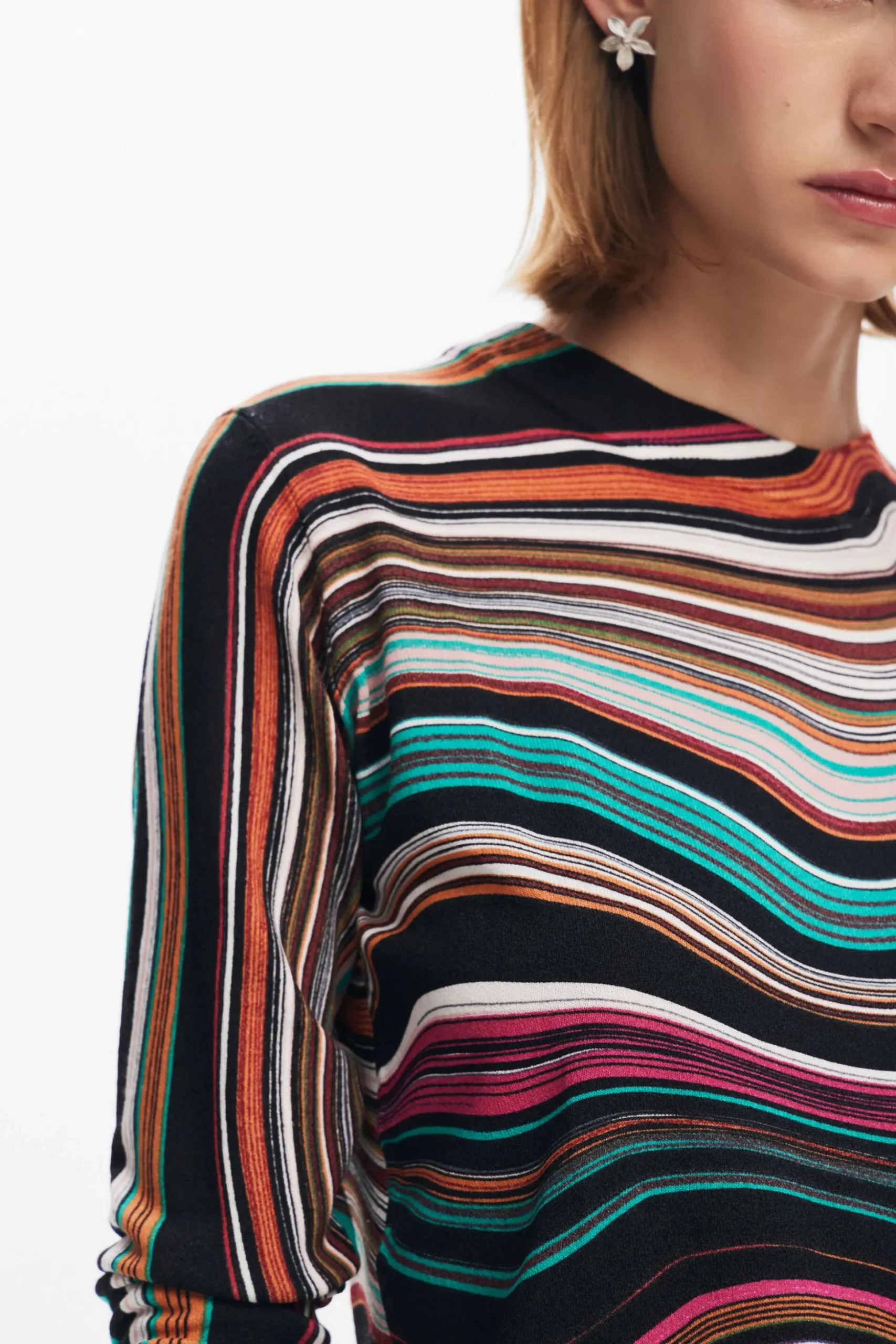 Wavy striped sweater