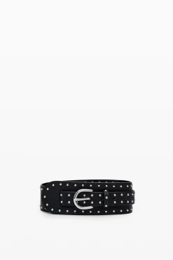 Wide studded belt