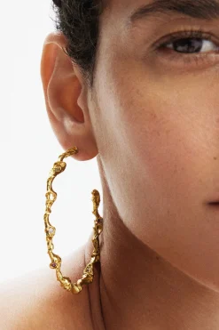 Zalio gold plated XL hoop earrings