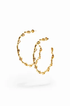 Zalio gold plated XL hoop earrings