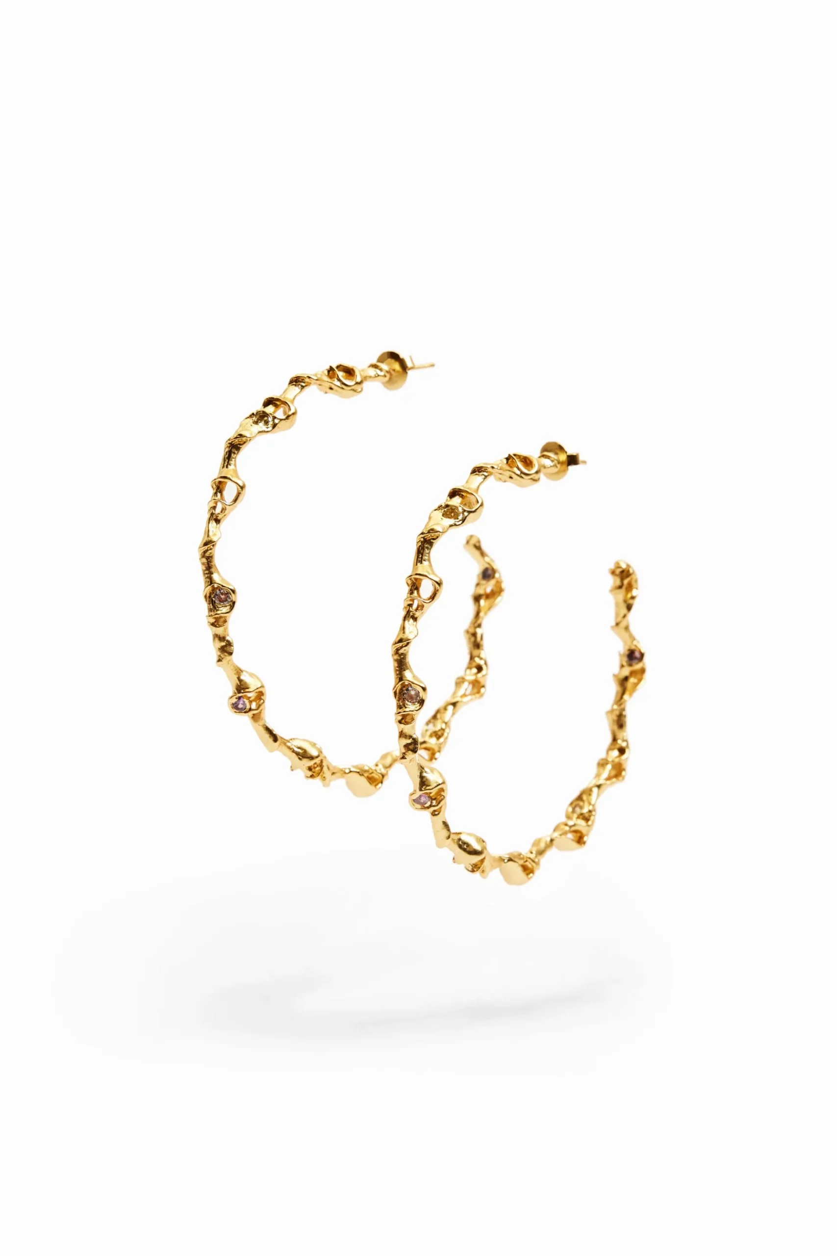 Zalio gold plated XL hoop earrings