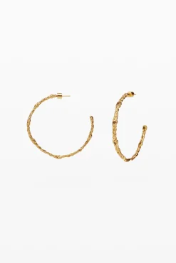 Zalio gold-plated braided hoop earrings