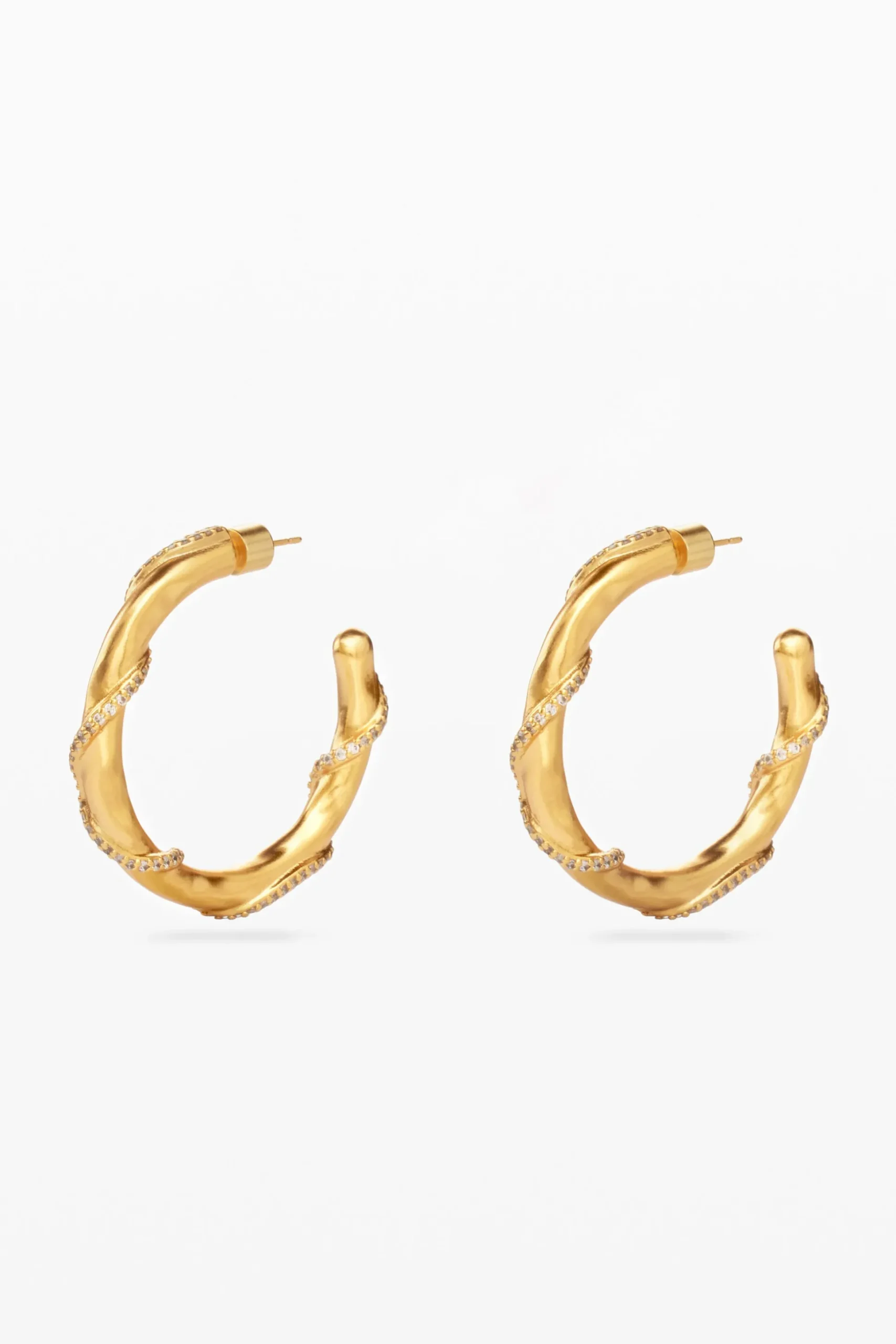 Zalio gold-plated crystal earrings