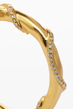 Zalio gold-plated crystal earrings