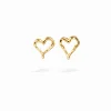 Zalio gold-plated heart earrings