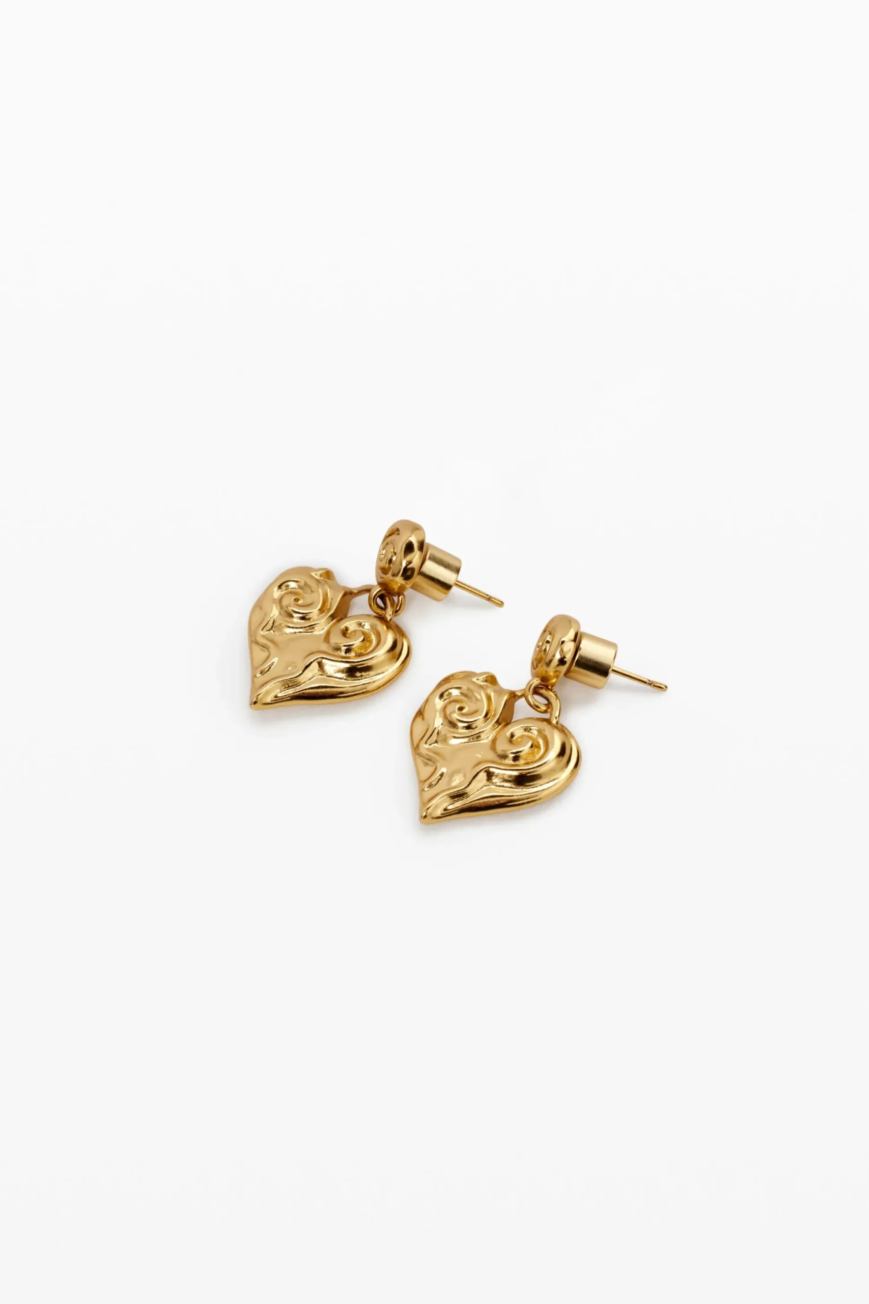Zalio gold-plated heart earrings