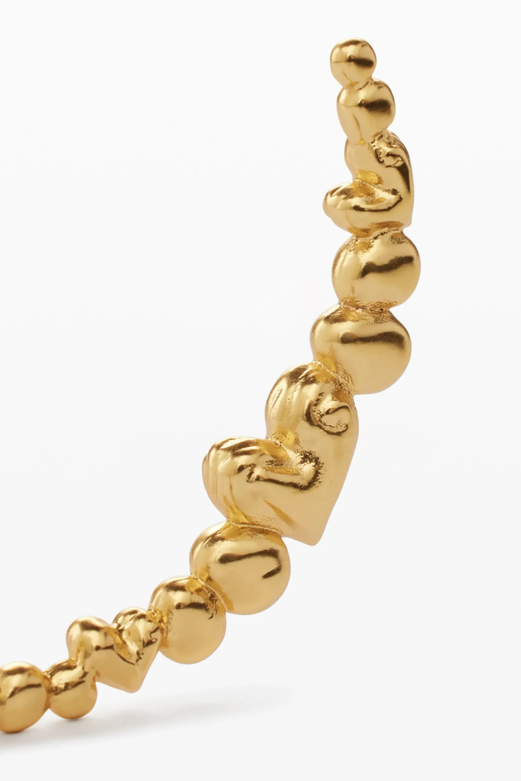 Zalio gold-plated heart hoop earrings