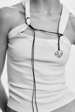 Zalio gold-plated heart pendant with rope