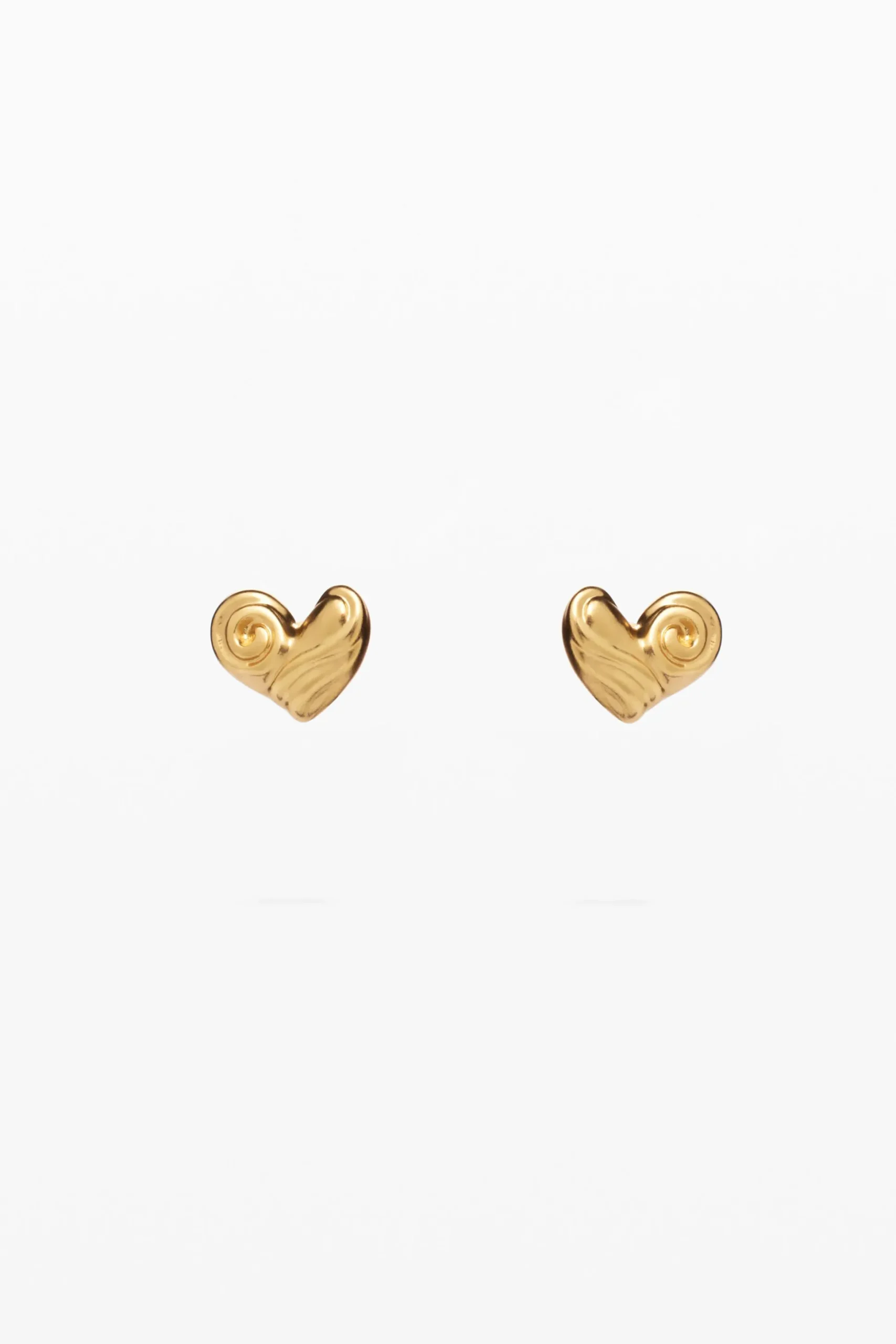 Zalio gold-plated heart stud earrings