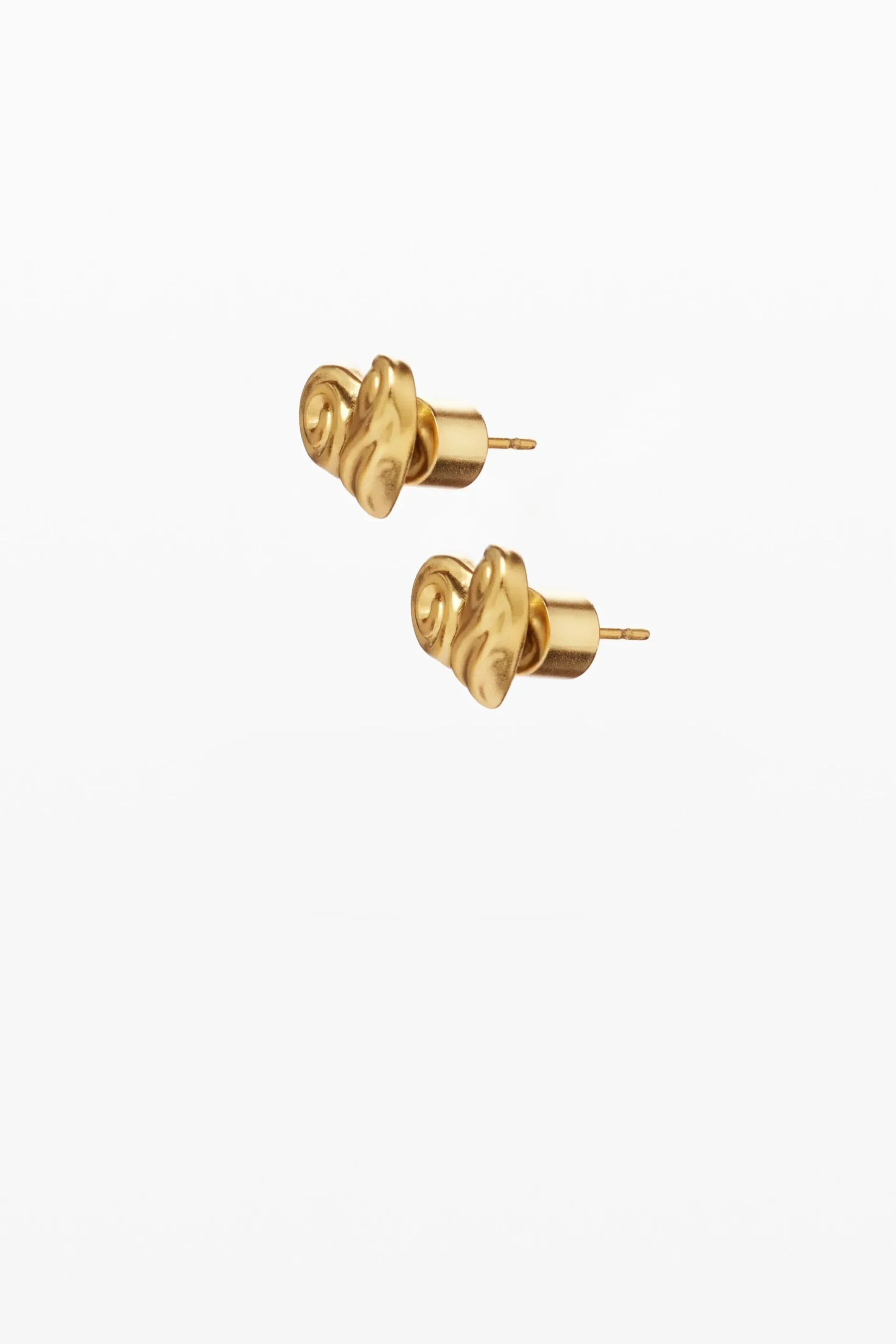 Zalio gold-plated heart stud earrings