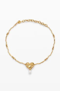 Zalio gold-plated pearl pendant