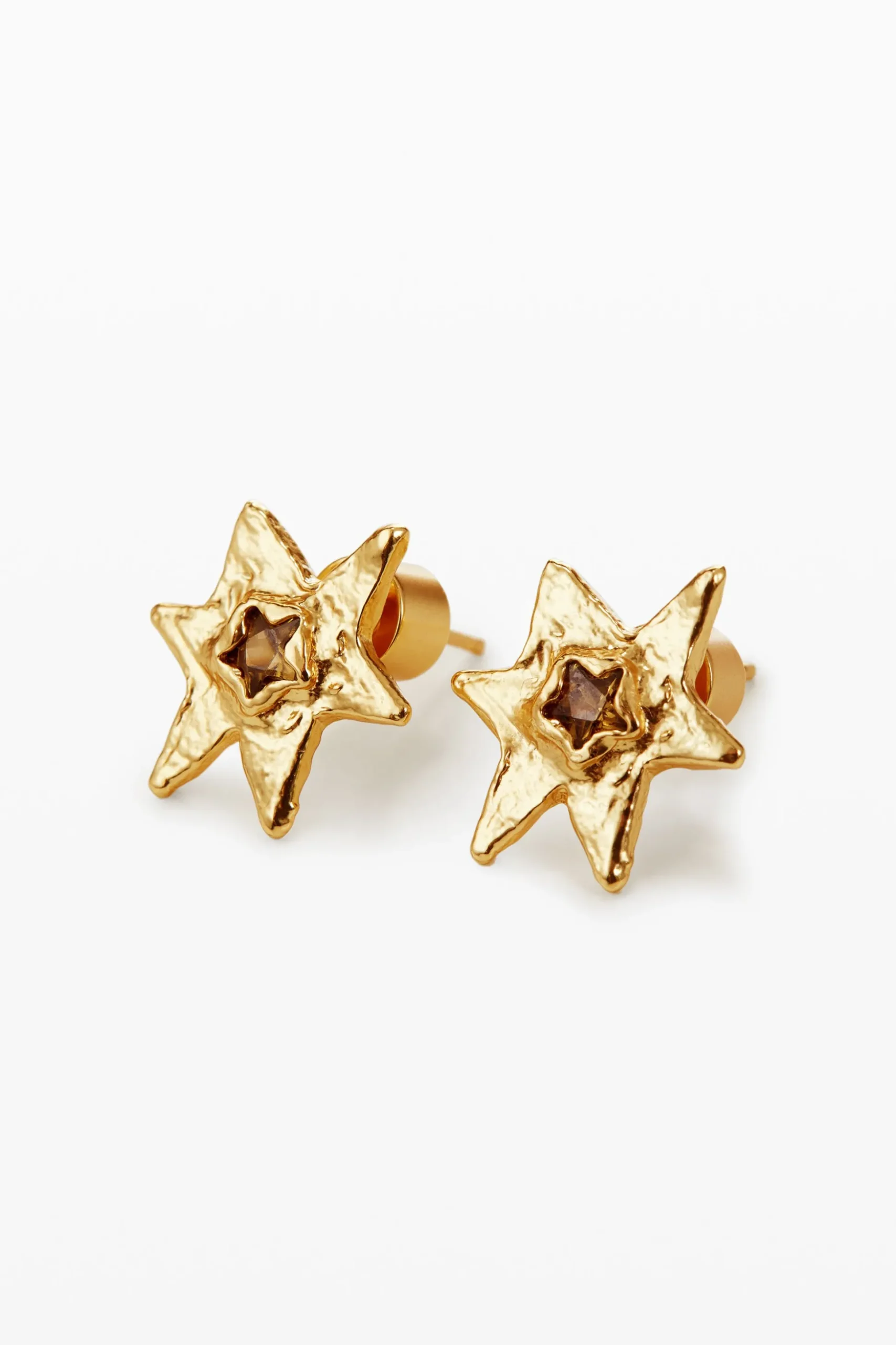 Zalio gold-plated star earrings