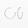 Zalio silver-plated braided hoop earrings