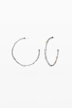 Zalio silver-plated braided hoop earrings