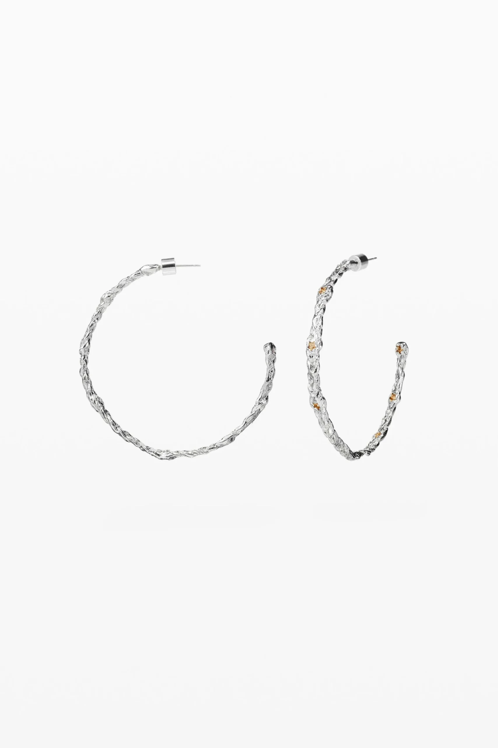 Zalio silver-plated braided hoop earrings