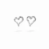 Zalio silver-plated heart earrings