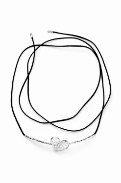 Zalio silver-plated heart leather belt