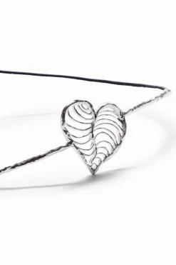 Zalio silver-plated heart leather belt