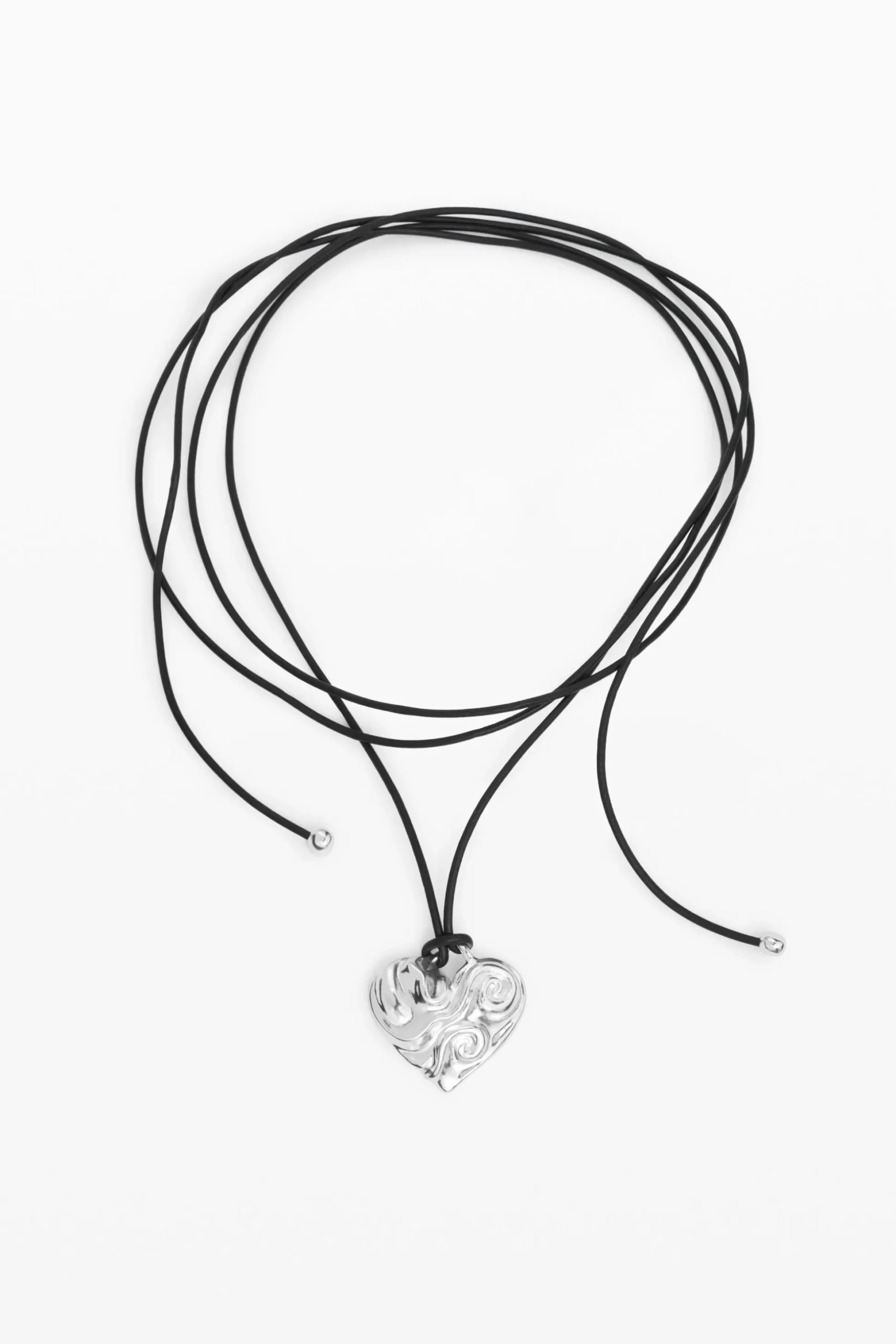 Zalio silver-plated heart pendant with cord