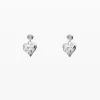 Zalio silver-plated heart earrings