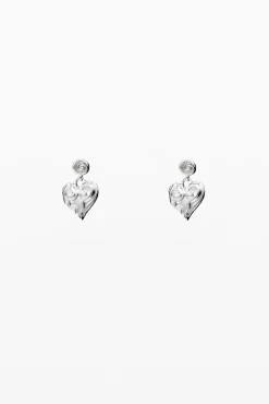 Zalio silver-plated heart earrings