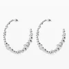 Zalio silver-plated heart hoop earrings