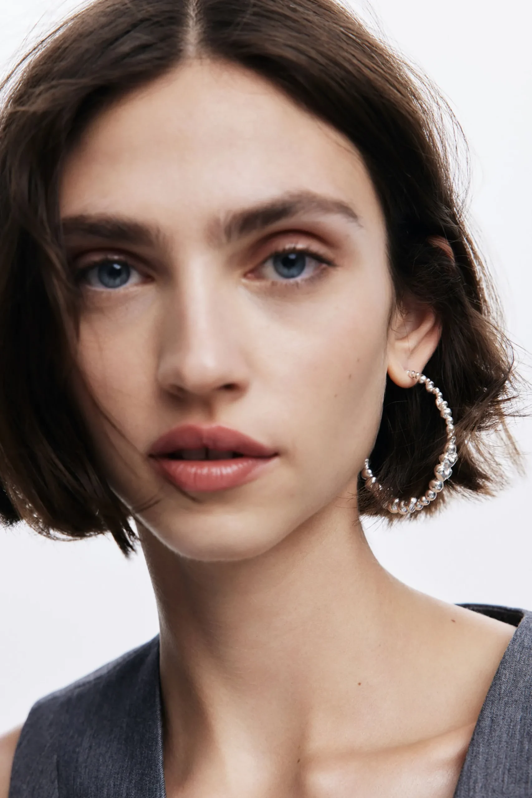 Zalio silver-plated heart hoop earrings