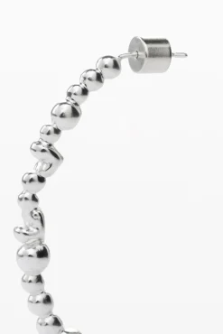 Zalio silver-plated heart hoop earrings