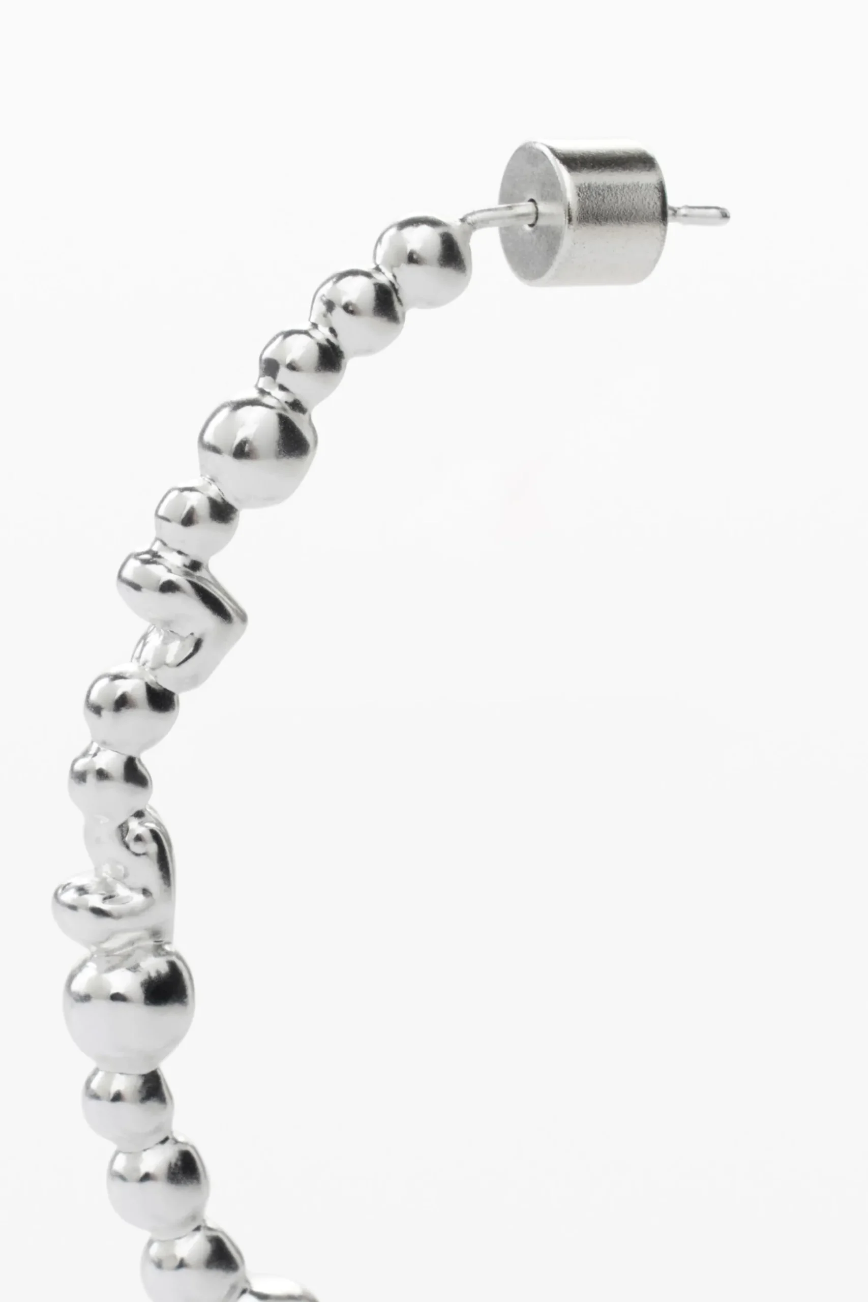 Zalio silver-plated heart hoop earrings