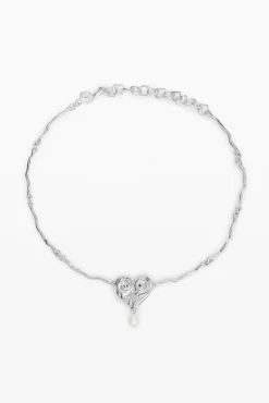 Zalio silver-plated pearl pendant