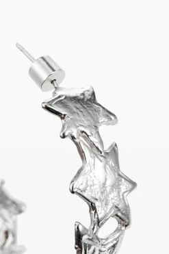 Zalio silver-plated spiral star earrings
