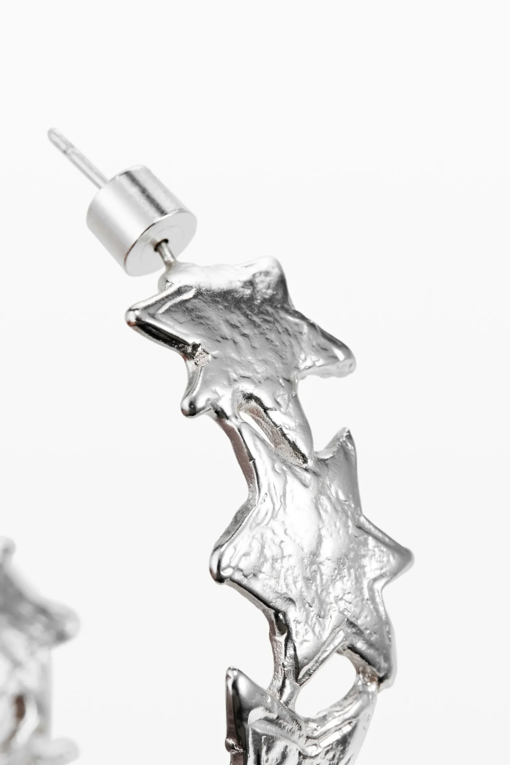 Zalio silver-plated spiral star earrings